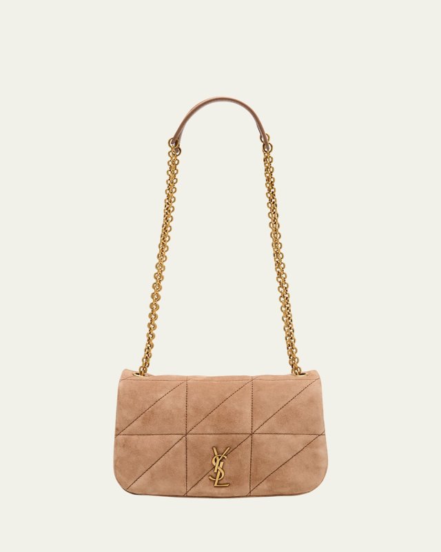 Jamie 4.3 Mini YSL Chain Shoulder Bag in Quilted Suede